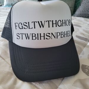 Black and White Trucker Hat